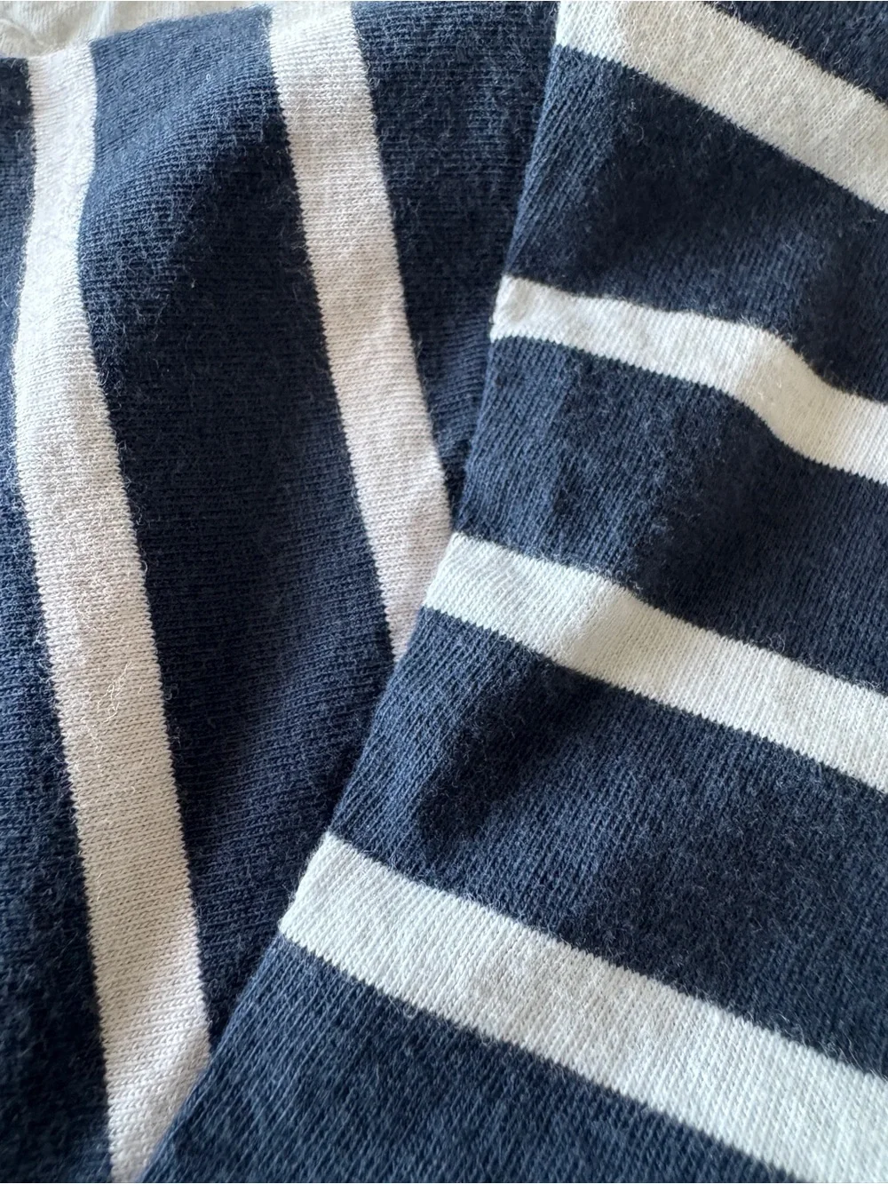 Pact Organic Cotton Softspun Tee Dress Navy White Stripe Casual XS